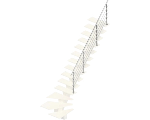 Geländer Aluminium für Pertura Agape 1/4 gewendelte Treppe