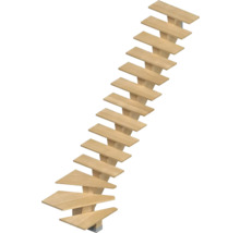 Holztreppe mit rechteckigen Stufen