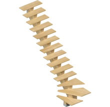 Holztreppe mit dreieckigen Stufen für den Innenbereich