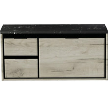 Waschtischunterschrank mit Schubladen und Platte in Marmoroptik