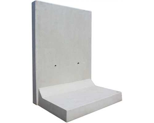 Winkelstütze Sichtbeton grau 100 cm x 8 cm x 180 cm Fußtiefe = 96,3 cm Winkelstütze Sichtbeton grau 100 cm x 8 cm x 180 cm Fußtiefe = 96,3 cm
