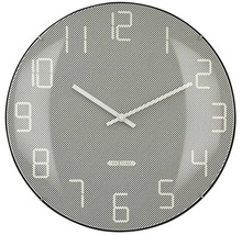 Horloge murale Shade verre bombé plastique gris Ø 35 cm