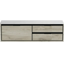 Waschtischunterschrank mit Schubladen und Marmorplatte