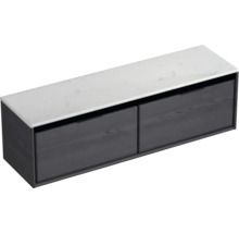 Waschtischunterschrank mit zwei Schubladen und Marmorplatte