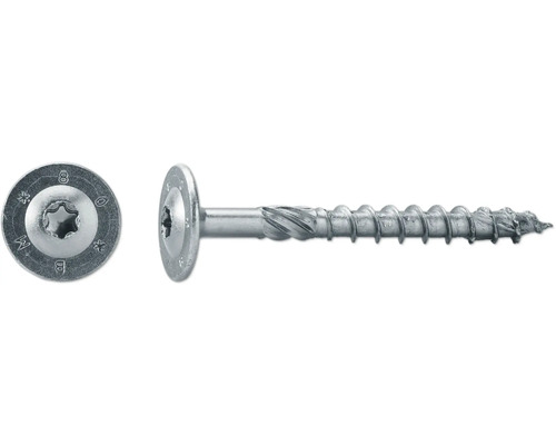 Vis de construction JD Plus à tête ronde avec empreinte étoile 8x380 mm galvanisé 50 pièces Vis de construction JD Plus à tête ronde avec empreinte étoile 8x380 mm galvanisé 50 pièces