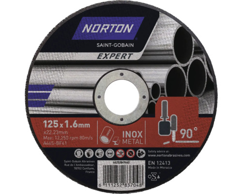 Expert Trennscheibe Norton Metal/Inox Ø 125x22,23x1,6 mm