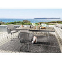 Coin salon Destiny LUCCA IMOLA 4 fauteuils + table 165/215x100x75 cm extensible