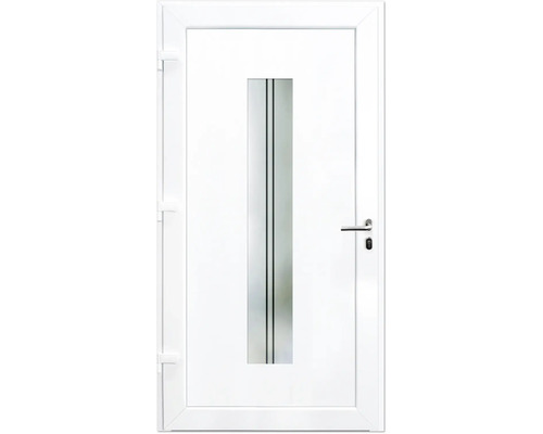 Porte intérieure blanche avec insert en verre