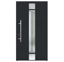Haustür Aluminium/PVC Smart A400 2.0 RC2 anthrazit 1100 x 2100 mm Links inkl. Beschlagset, Stangengriff, Profilzylinder inkl. 3 Schlüssel