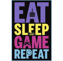 Eat Sleep Game Repeat-Poster