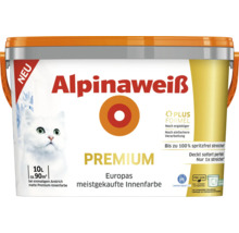 Peinture murale Alpina Premium blanc Alpina sans éclaboussures sans conservateur 10 l