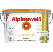 Peinture murale Alpina Premium blanc Alpina sans éclaboussures sans conservateur 4 l
