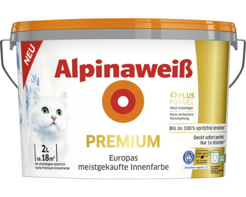 Peinture murale Alpina Premium blanc Alpina 2 l