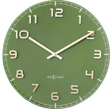 Wanduhr Classy Medium Glas Aluminium grün Ø 40 cm