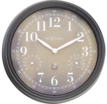 Horloge murale extérieure Jasmine plastique marron Ø 23,5 cm