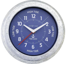 Horloge murale temps de marée Tide métal bleu Ø 22 cm