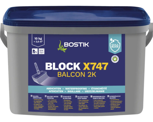 Étanchéification de balcon Bostik BLOCK X747 BALKON 2K 10 kg