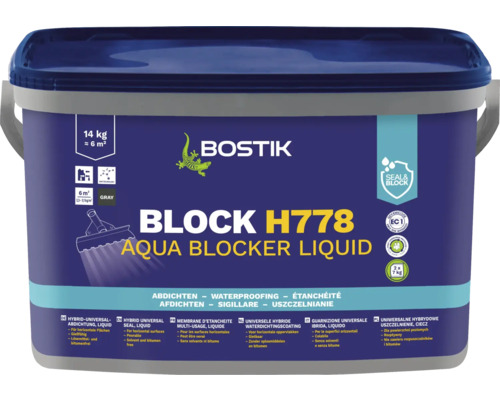 Étanchéité liquide universelle hybride Bostik BLOCK H778 AQUA BLOCKER LIQUID 14 kg