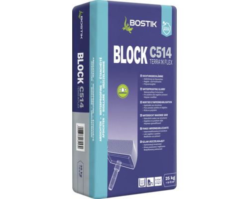 Mortier d'imperméabilisation Bostik BLOCK C514 TER 1K FLEX 25 kg