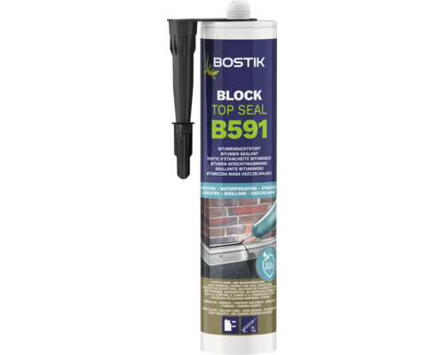 Mastic d'étanchéité bitumineux Bostik BLOCK B591 TOP SEAL 300 ml