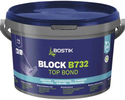 Colle bitumineuse à froid Bostik BLOCK B732 TOP BOND 3 kg