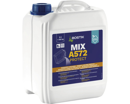 Additif d&lsquo;étanchéité pour béton et mortier Bostik MIX A572 PROTECT 5 l