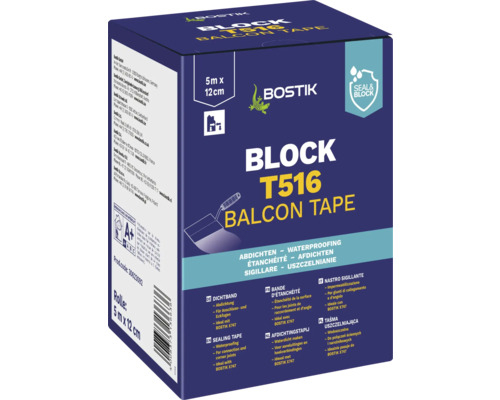 Bande d'étanchéité Bostik BLOCK T516 BALCON TAPE 5 m x 12 cm Bande d'étanchéité Bostik BLOCK T516 BALCON TAPE 5 m x 12 cm