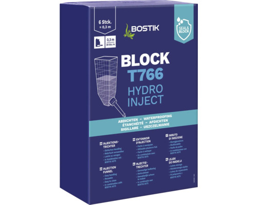 Entonnoir d'injection Bostik BLOCK T766 HYDRO INJECT paquet = 6 pces