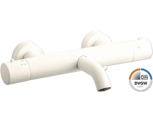 Robinet de baignoire avec thermostat AVITAL PADOLA blanc mat Robinet de baignoire avec thermostat AVITAL PADOLA blanc mat