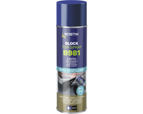 Spray bitumineux Bostik BLOCK B981 TOP SPRAY 500 ml