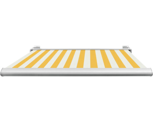 Store avec tissu rayé jaune
