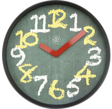 Horloge murale Chalkboard plastique vert Ø 30 cm