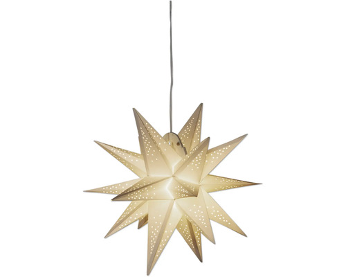 Lampe étoile en papier avec éclairage et motif étoilé