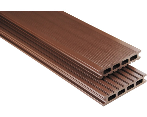 Planche pour terrasses Konsta WPC Konsta brun moyen 145x25 mm (produit vendu au mètre)