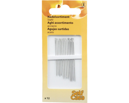 Assortiment d''aiguilles à coudre en acier, 12 pièces