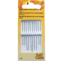 Paquet de dix aiguilles en acier avec et sans pointe