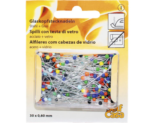 Paquet d''épingles à tête de verre, 30 pièces