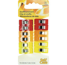 Pinces à tissu de différentes couleurs, lot de 12