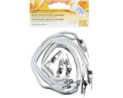Tendeur de drap-housse réglable en polyamide et elasthanne