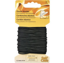 Elastikkordel, 1,5 mm x 6 m, aus 65 Prozent Polyester und 35 Prozent Elastodien