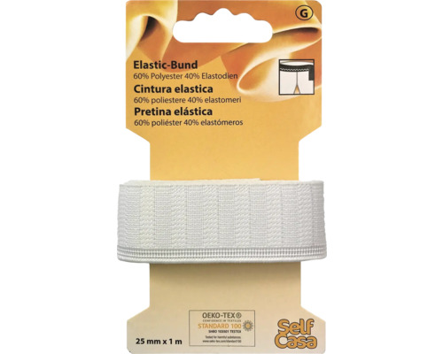 Élastique, 25 mm x 1 m, pour travaux textiles