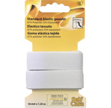 Élastique standard blanc, 18 mm x 1,25 m