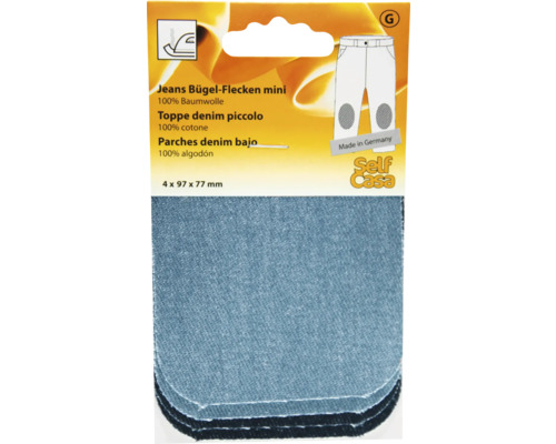 Mini patchs thermocollants en jean, coton