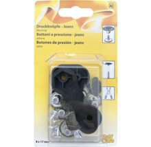 Boutons-pression pour jeans en laiton avec outils en kit