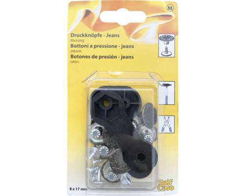Boutons-pression pour jeans en laiton avec outils en kit