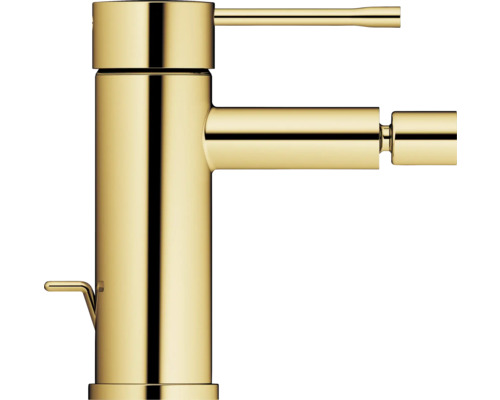 Robinet de lavabo doré avec levier et garniture de vidage