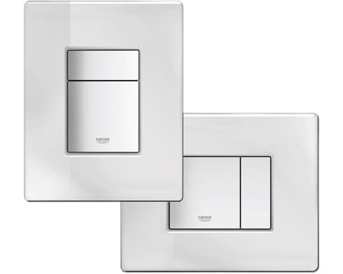 Deux plaques de commande Grohe pour chasse d''eau de toilette