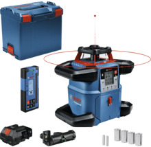 Ensemble laser rotatif Bosch avec coffret, récepteur, batterie et accessoires