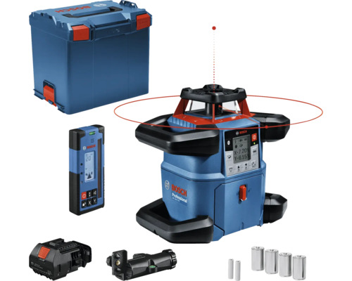 Laser rotatif Bosch Professional GRL 600 CHV avec L-BOXX 374, 4 x piles (LR20) et récepteur laser LR 60