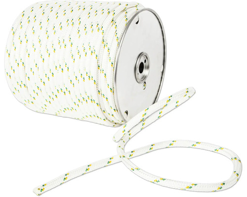 Bobine de corde blanche avec des accents colorés
